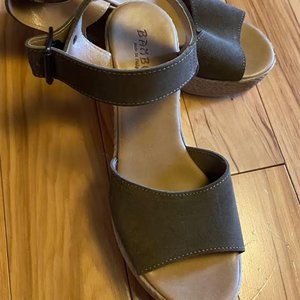 Olive Green Wedge Sandals